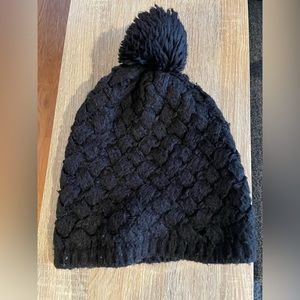 Winter hat black and cozy. Pom Beanie hat. Women’s